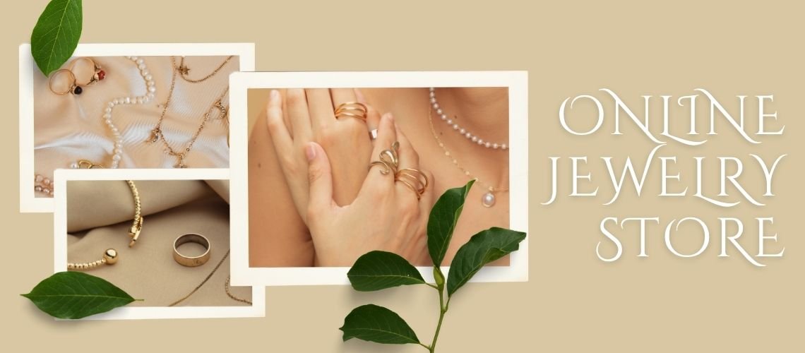 beige and green collage jewelry store linkedin banner