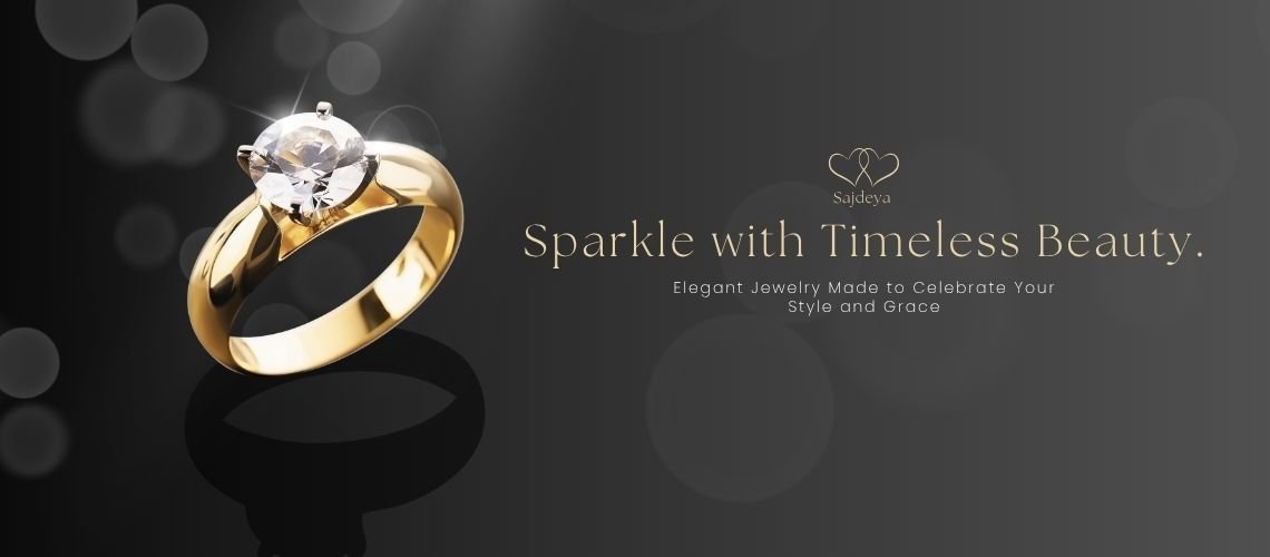 black and gold elegant simple jewelry etsy shop banner (1140 x 500 px)