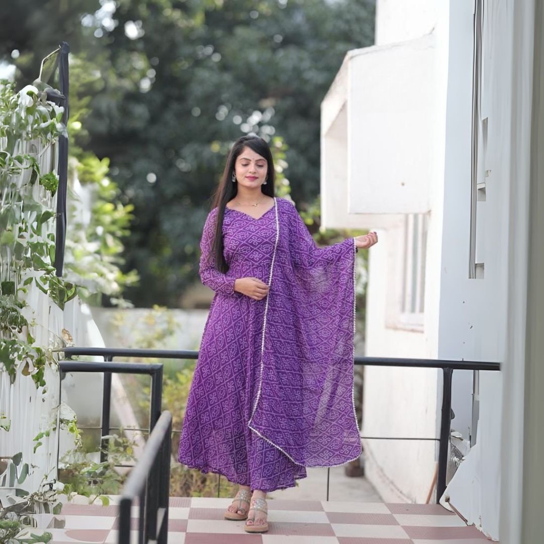 designer fox georgette printed gown with dupatta designer fox georgette printed gown with dupatta