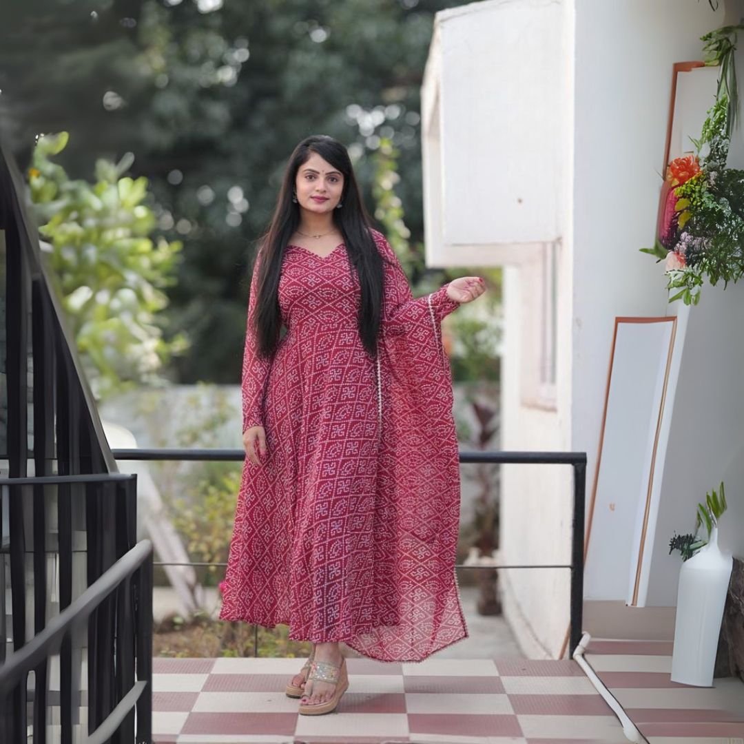 designer fox georgette printed gown with dupatta designer fox georgette printed gown with dupatta