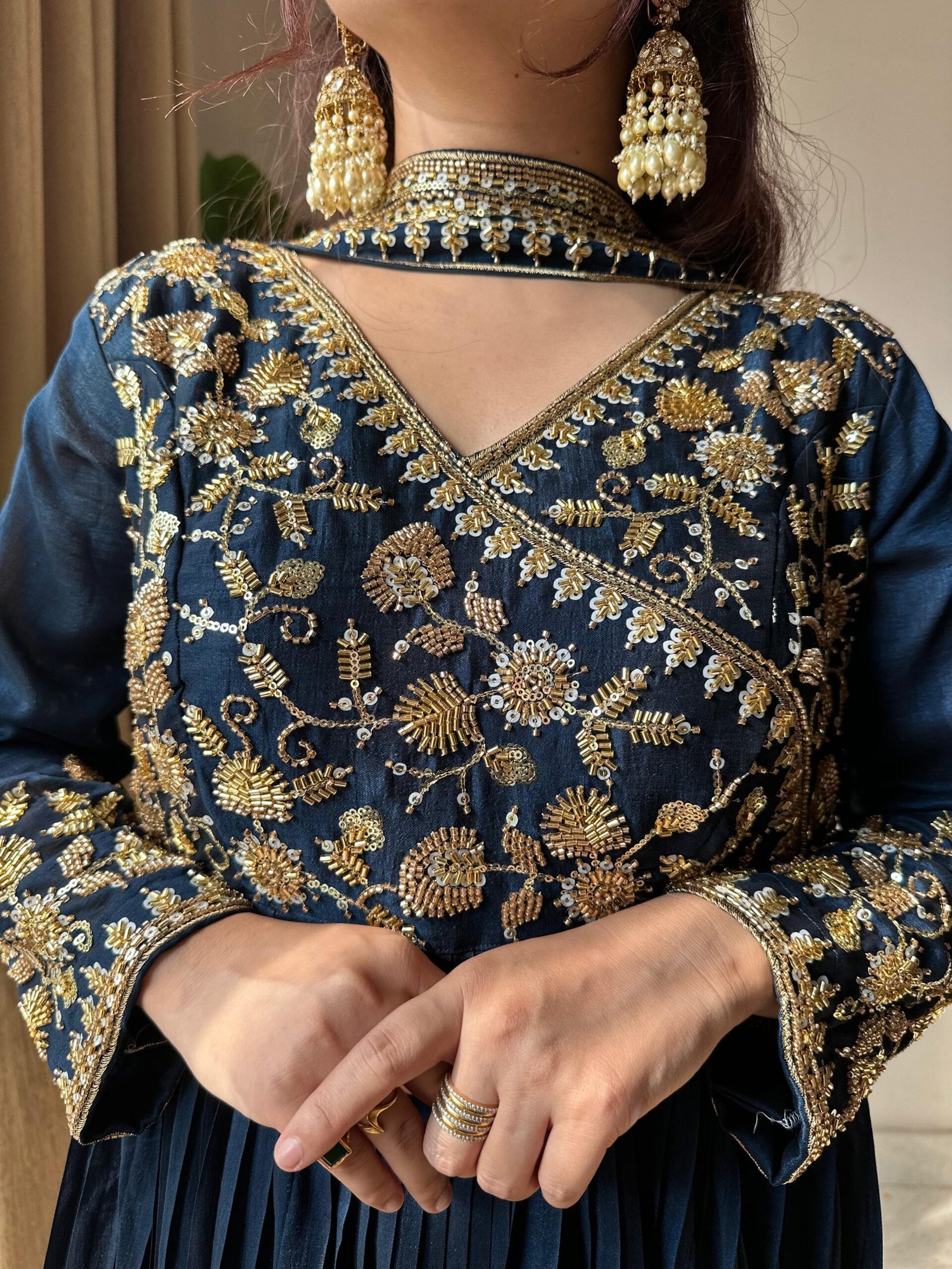 premium blooming vichitra embroidered kurti pant dupatta set premium blooming vichitra embroidered kurti pant dupatta set